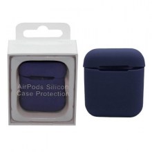 Case for airpods silicon case protection darkblue-min